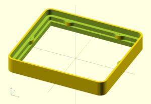 OpenSCAD-Modell, nur Holz-Teil